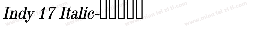 Indy 17 Italic字体转换